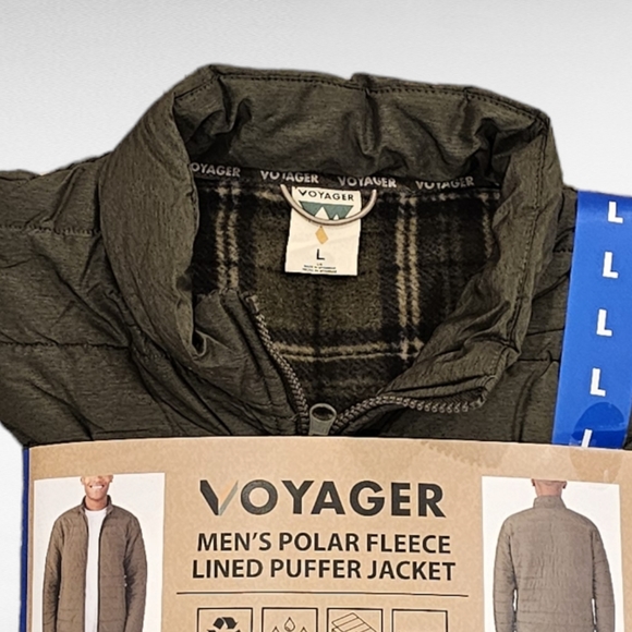 Voyager Jackets & Coats Voyager Mens Polar Fleece Lined Puffer